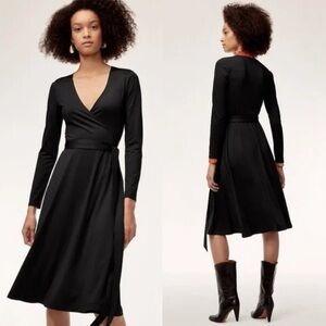 Aritzia Babaton Tyler Wrap Midi Dress